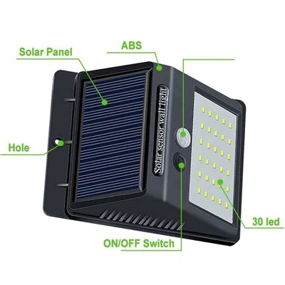 Đèn tường tương tác năng lượng mặt trời 100 đèn LED